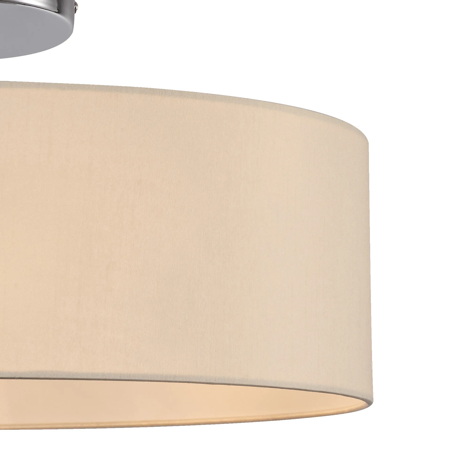 Baymont 45cm, Semi Flush 3 Light Polished Chrome, Ivory Pearl/White DK0692  Deco Baymont CH IV